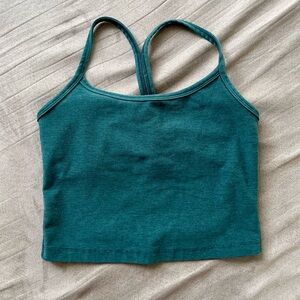 Beyond Yoga Spacedye Slim Racerback Cropped Tank in Hunter Green Nocturnal Navy